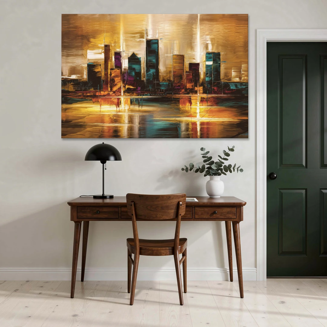Houston Cityscape - Canvas Wall Art - Office - 60x40