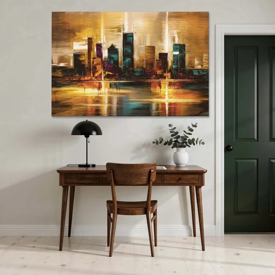 Houston Cityscape - Canvas Wall Art - Office - 60x40