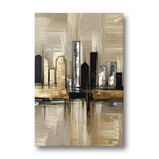 Houston Contemporary Design - Canvas Wall Art - Front