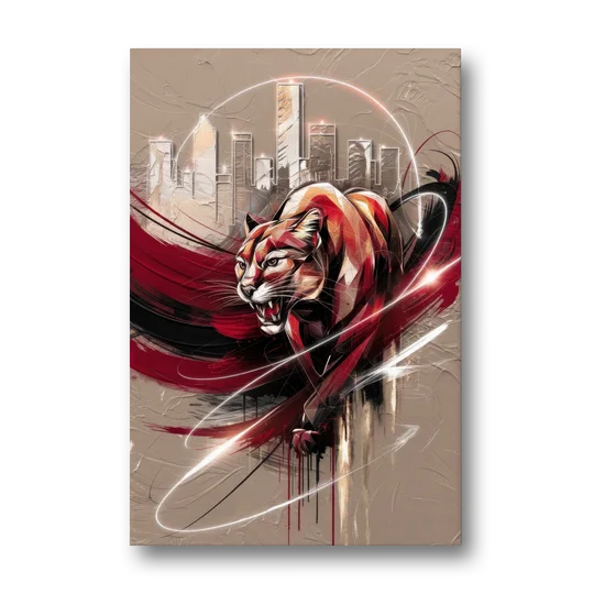 Houston Cougars Passion - Canvas Wall Art - Front