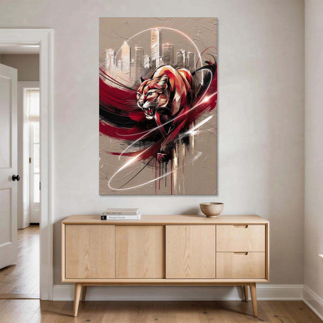 Houston Cougars Passion - Canvas Wall Art - Coffee Table - 40x60