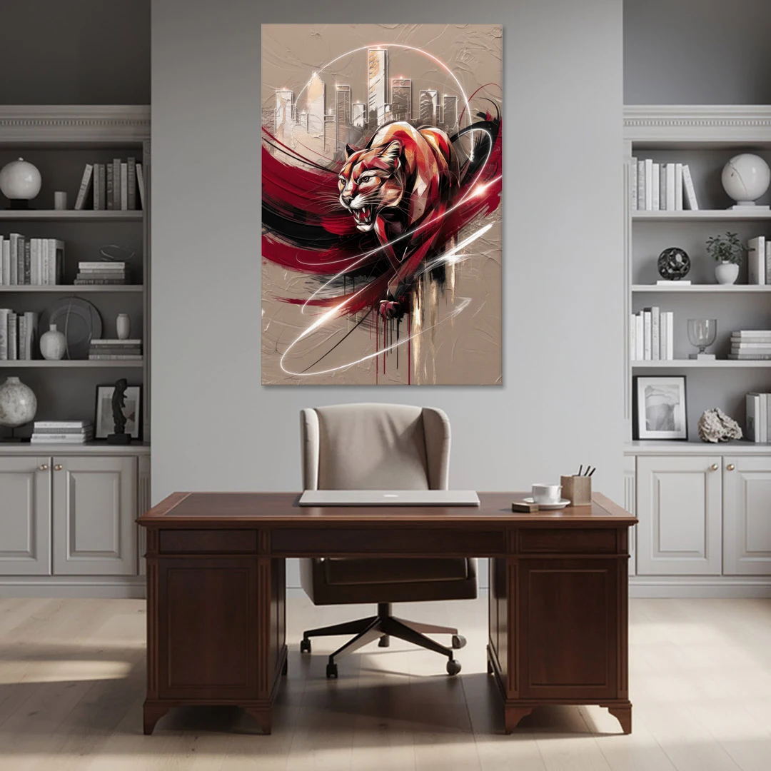 Houston Cougars Passion - Canvas Wall Art - Office - 40x60