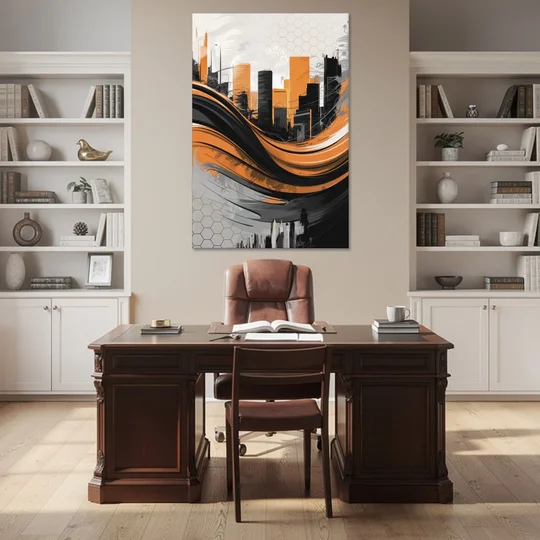 Houston Dynamo Colors - Canvas Wall Art - Office - 40x60