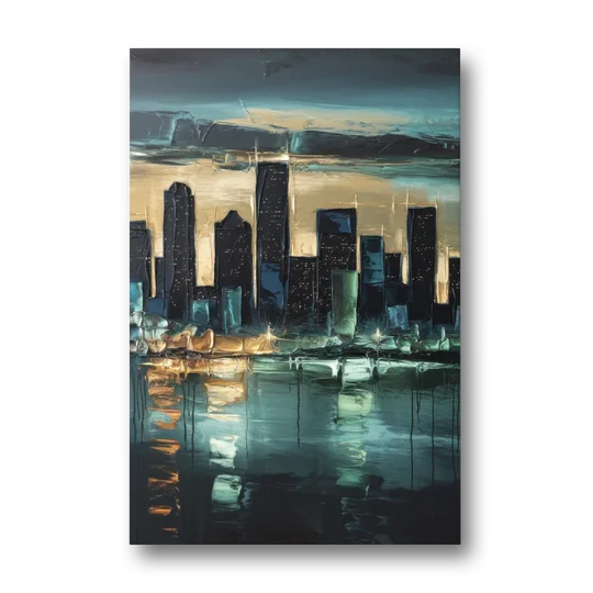 Houston Modern Aesthetic - Canvas Wall Art - Front