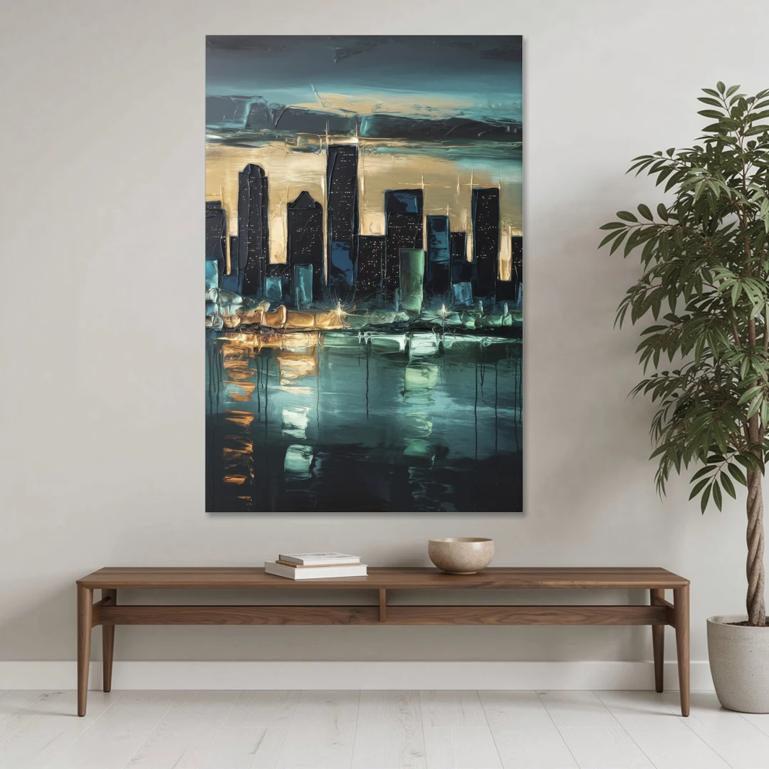 Houston Modern Aesthetic - Canvas Wall Art - Coffee Table - 40x60