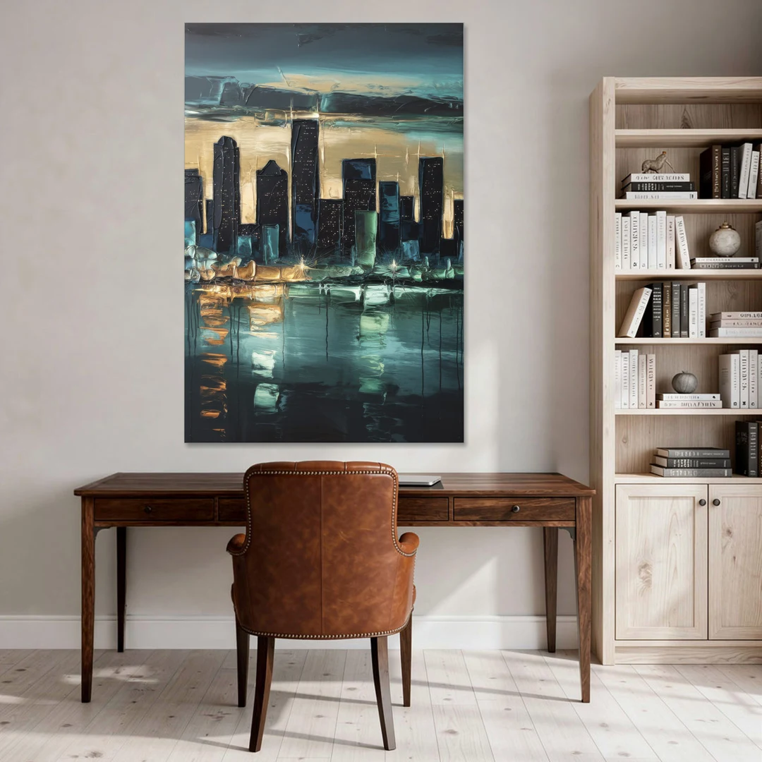 Houston Modern Aesthetic - Canvas Wall Art - Office - 40x60