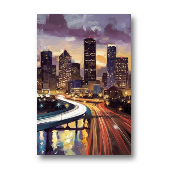 Houston Photography Collection - Canvas Wall Art - Front