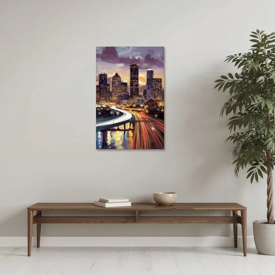 Houston Photography Collection - Canvas Wall Art - Coffee Table - 24x36