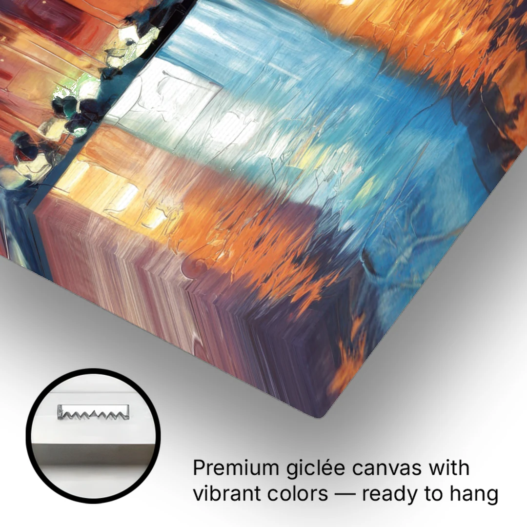 Houston Skyline Glow - Canvas Wall Art - Gallery Wrap Corner