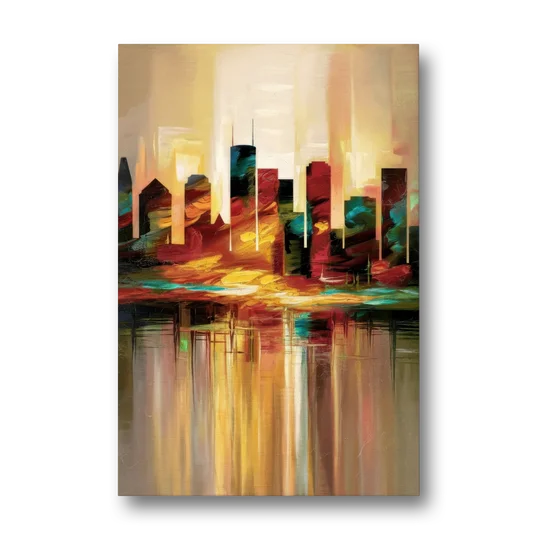 Houston Skyline Silhouette - Canvas Wall Art - Front