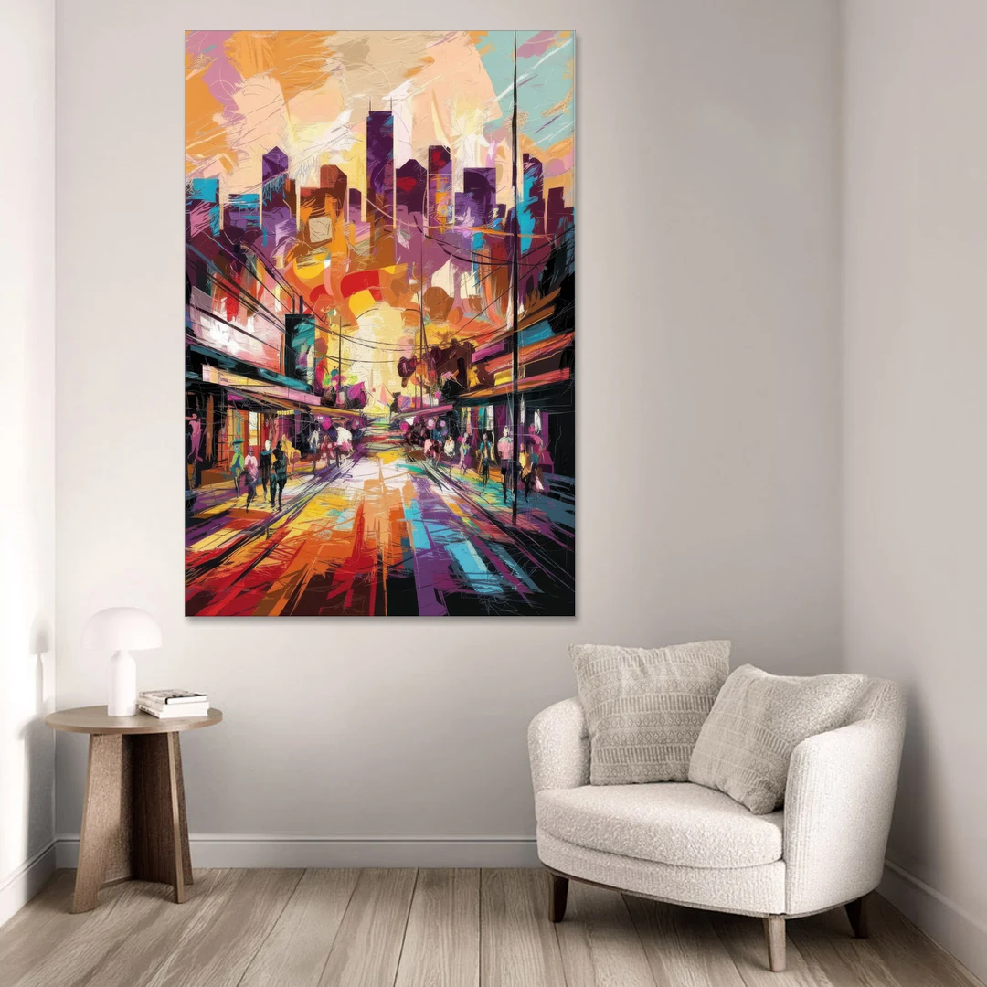 Houston Street Art Culture - Canvas Wall Art - Sofa - 40x60