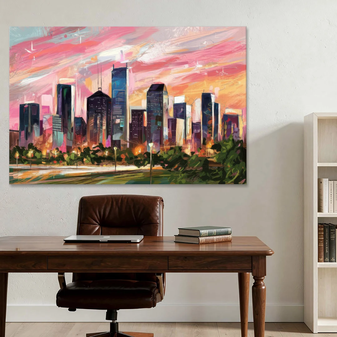 Houston Texas Pride - Canvas Wall Art - Office - 60x40