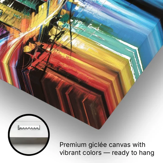 Houston Urban Energy - Canvas Wall Art - Gallery Wrap Corner