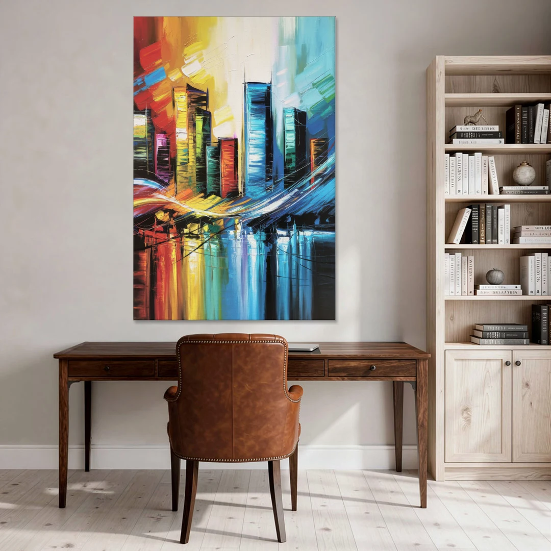 Houston Urban Energy - Canvas Wall Art - Office - 40x60