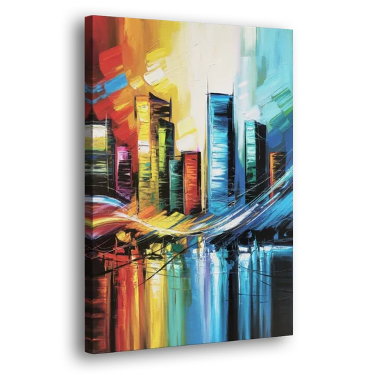 Houston Urban Energy - Canvas Wall Art - Side