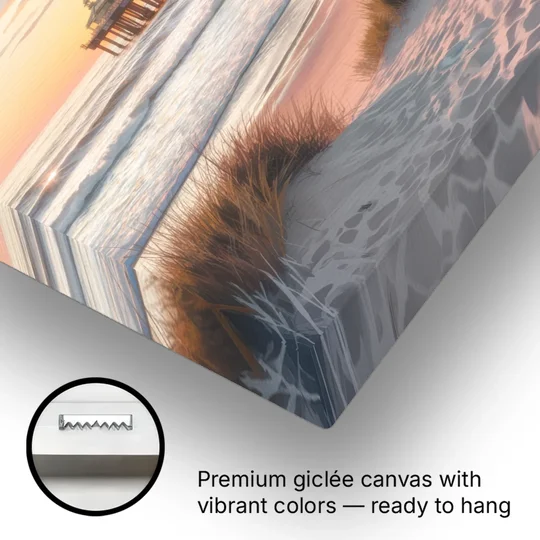 Huntington Beach Coastal Vibes - Canvas Wall Art - Gallery Wrap Corner