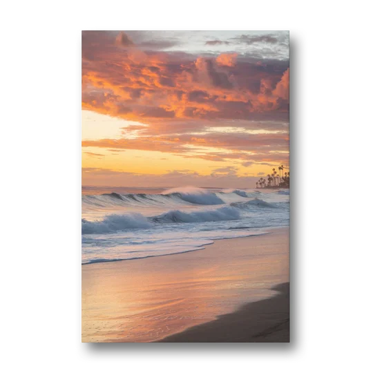 Huntington Beach Golden Hour - Canvas Wall Art - Front