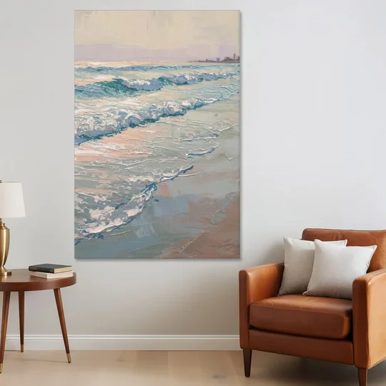 Huntington Beach Ocean Waves - Canvas Wall Art - Sofa - 40x60