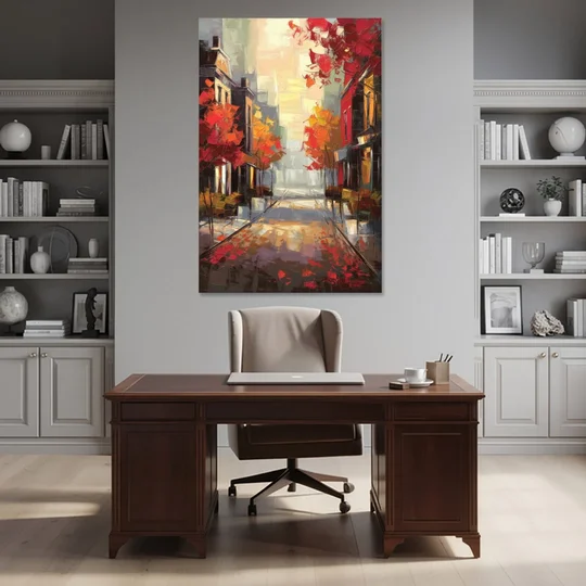 Huntsville Autumn Foliage Charm - Canvas Wall Art - Office - 40x60