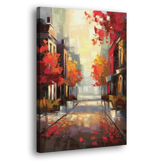 Huntsville Autumn Foliage Charm - Canvas Wall Art - Side