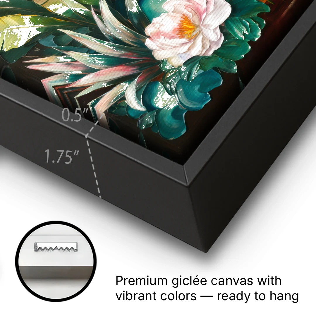 Huntsville Botanical Garden Bliss - Black Framed Canvas Wall Art - Gallery Wrap Corner
