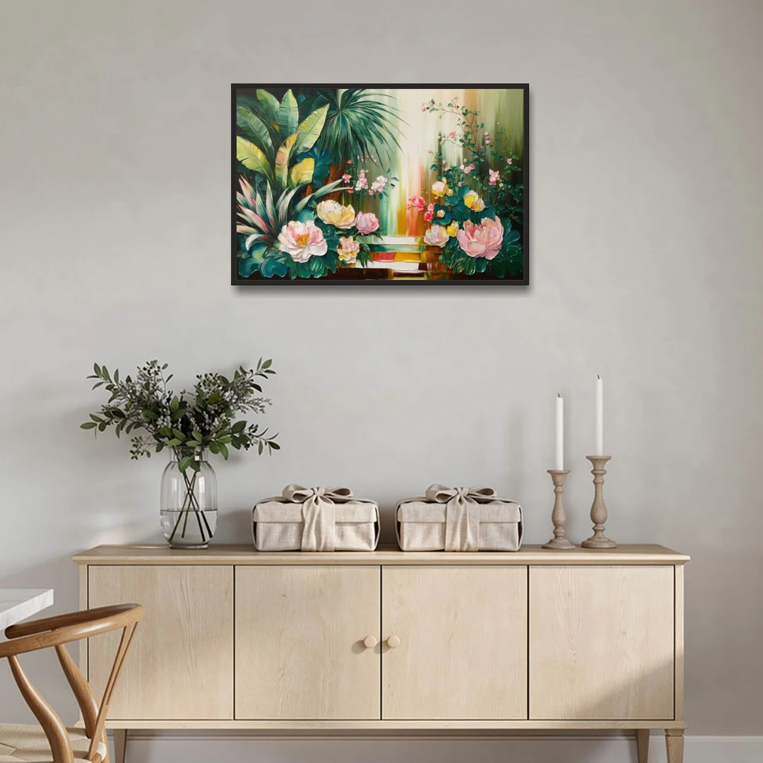 Huntsville Botanical Garden Bliss - Black Framed Canvas Wall Art - Coffee Table - 36x24