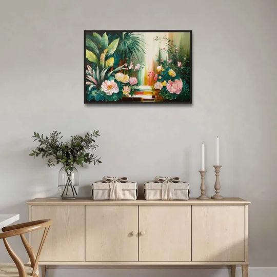 Huntsville Botanical Garden Bliss - Black Framed Canvas Wall Art - Coffee Table - 36x24