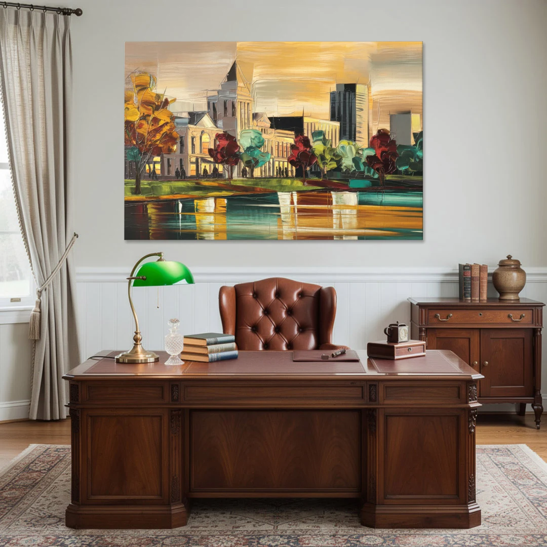 Huntsville Historic Downtown - Canvas Wall Art - Office - 60x40
