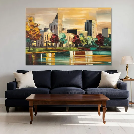 Huntsville Historic Downtown - Canvas Wall Art - Sofa - 60x40
