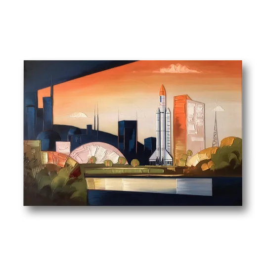 Huntsville Modern Cityscape - Canvas Wall Art - Front