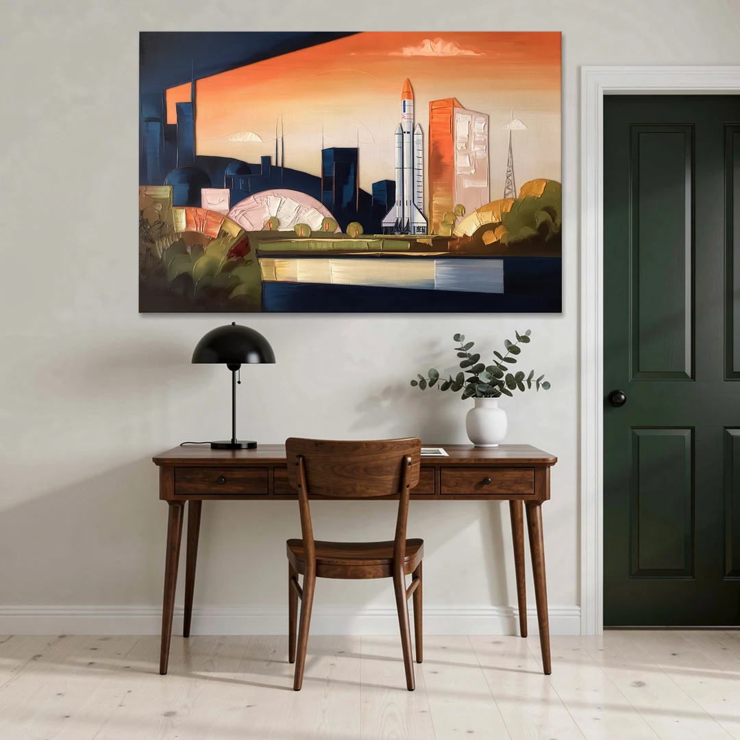 Huntsville Modern Cityscape - Canvas Wall Art - Office - 60x40