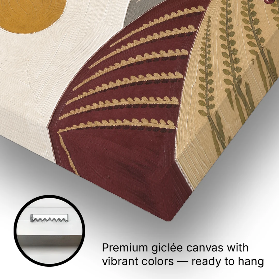 In Vino Veritas Vineyard Hills Under a Gold Sun - Canvas Wall Art - Gallery Wrap Corner
