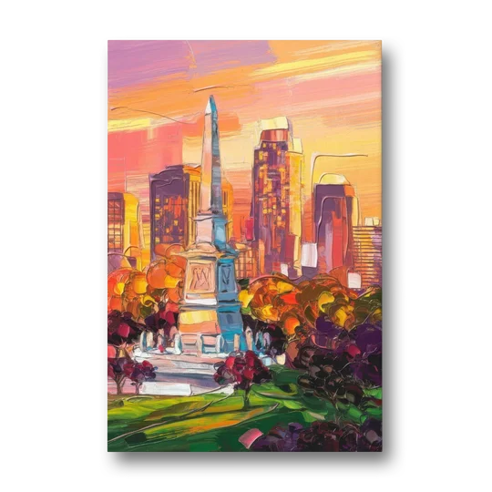 Indianapolis Historic Landmarks - Canvas Wall Art - Front