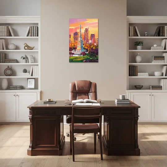 Indianapolis Historic Landmarks - Canvas Wall Art - Office - 24x36