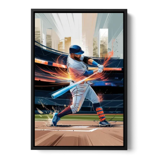 Irvine Baseball Dreams - Black Framed Canvas Wall Art - Front