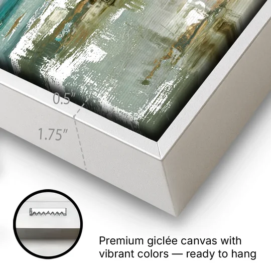 Irvine Coastal Serenity - White Framed Canvas Wall Art - Gallery Wrap Corner
