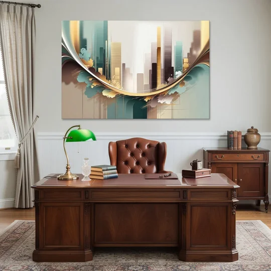 Irvine Modern Design - Canvas Wall Art - Office - 60x40