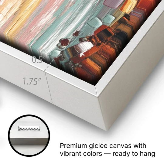 Irvine Sunset Views - White Framed Canvas Wall Art - Gallery Wrap Corner