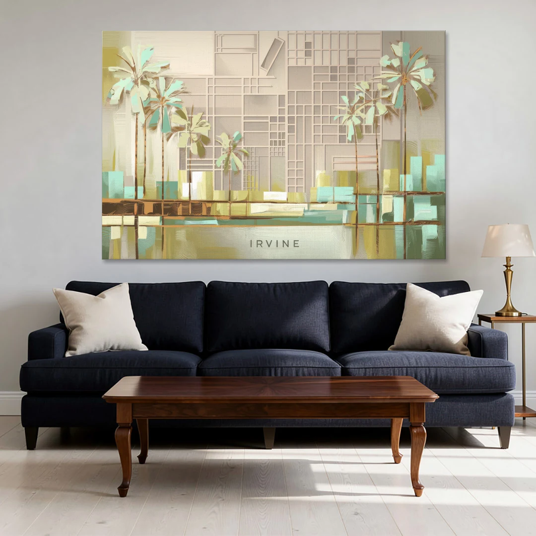Irvine Urban Landscape - Canvas Wall Art - Sofa - 60x40