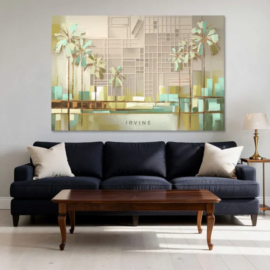 Irvine Urban Landscape - Canvas Wall Art - Sofa - 60x40