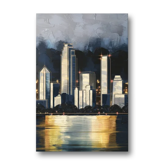 Irving Downtown Skyline - Canvas Wall Art - Front
