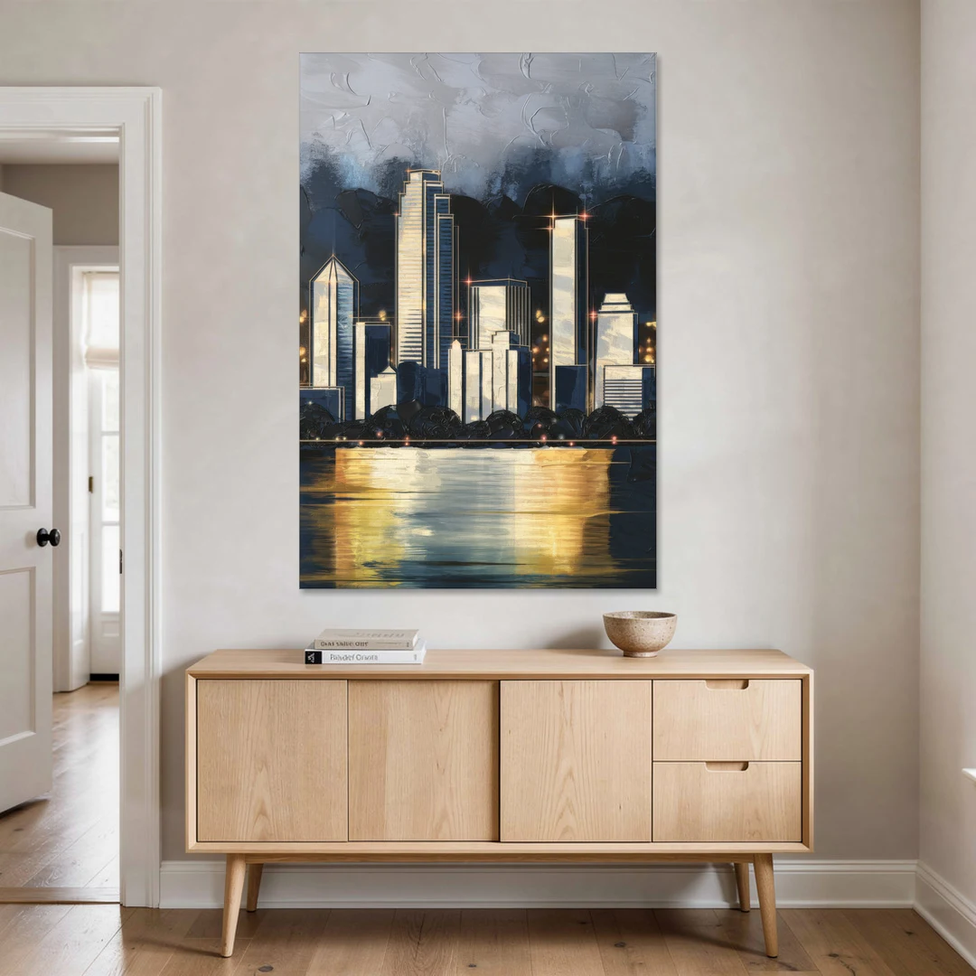 Irving Downtown Skyline - Canvas Wall Art - Coffee Table - 40x60