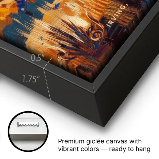 Irving Texas Pride - Black Framed Canvas Wall Art - Gallery Wrap Corner