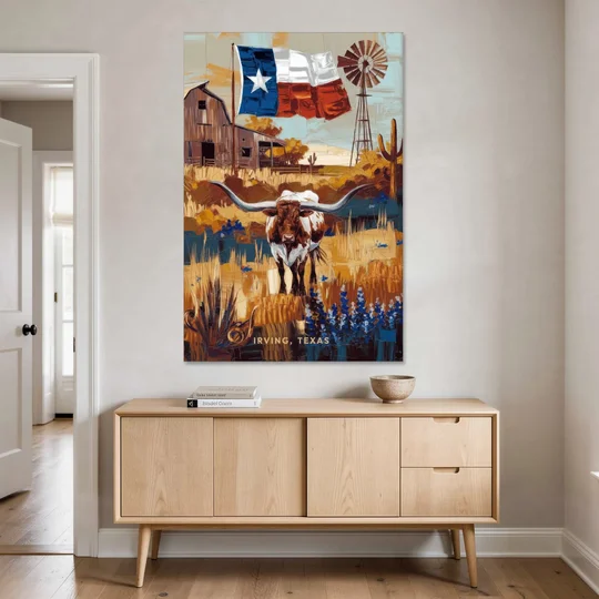 Irving Texas Pride - Canvas Wall Art - Coffee Table - 40x60