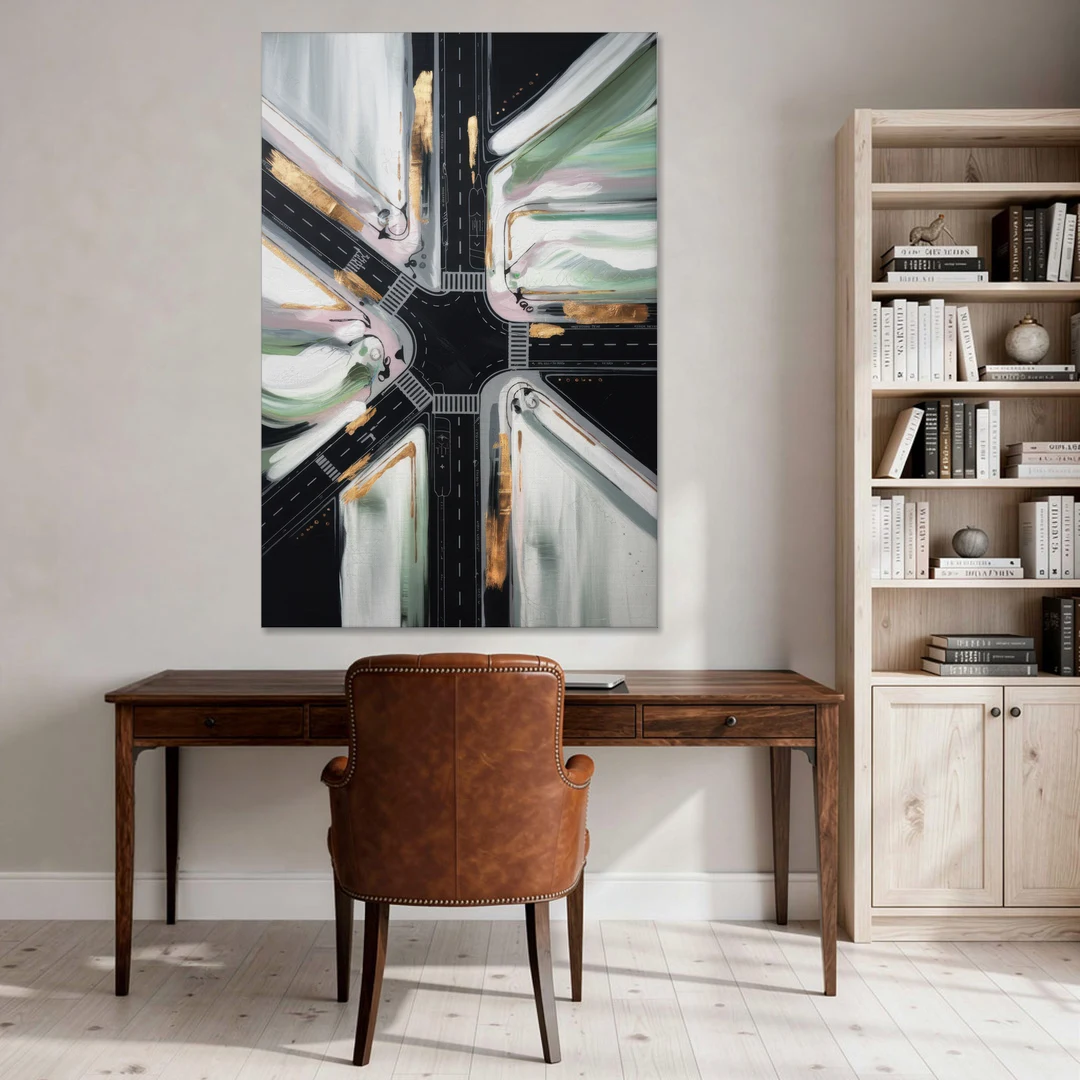 Irving Urban Streets - Canvas Wall Art - Office - 40x60