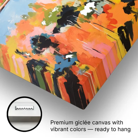 Italian Art of Padua in Autumn - Canvas Wall Art - Gallery Wrap Corner