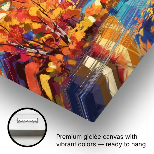 Jackson Hole Autumn Colors - Canvas Wall Art - Gallery Wrap Corner