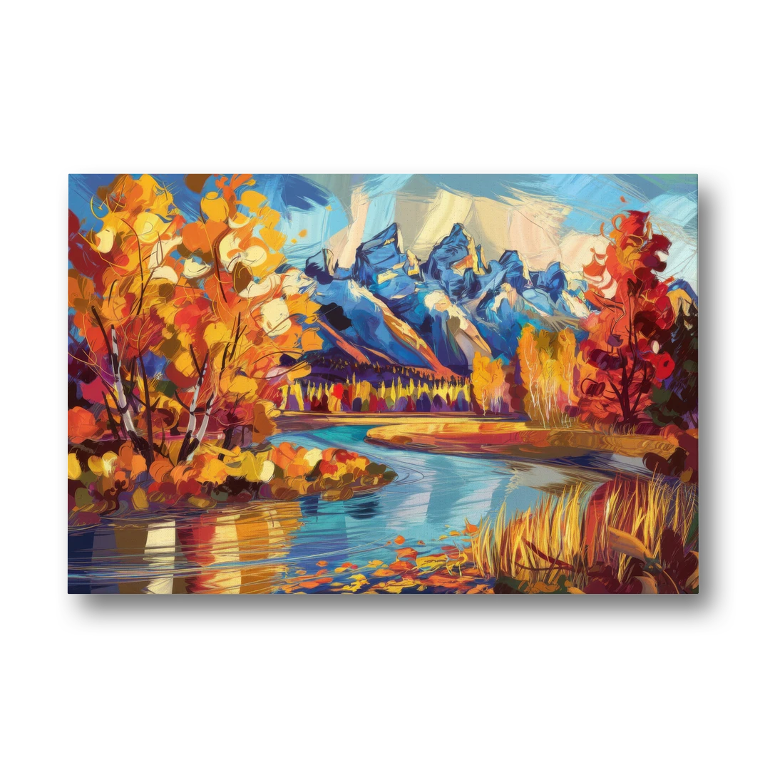 Jackson Hole Autumn Colors - Canvas Wall Art - Front