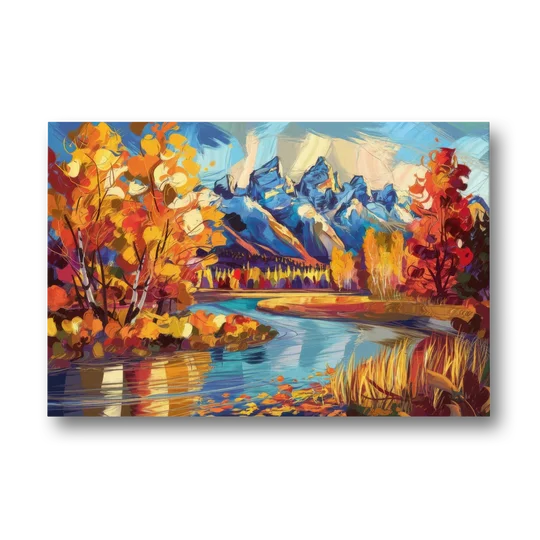 Jackson Hole Autumn Colors - Canvas Wall Art - Front