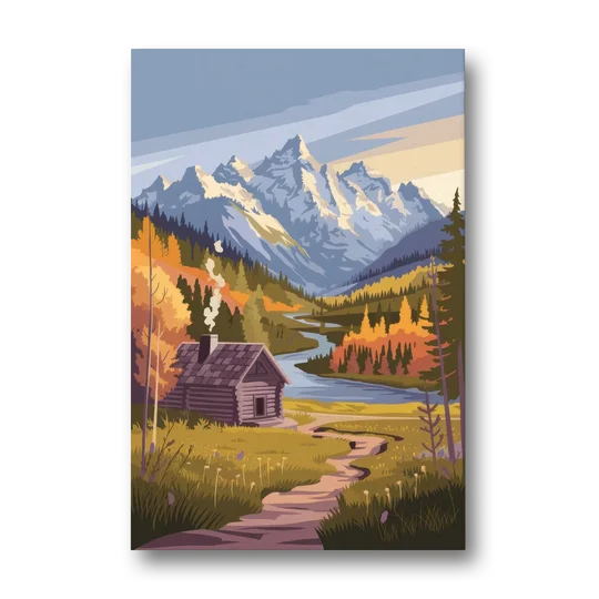 Jackson Hole Mountain Views - Canvas Wall Art - Front
